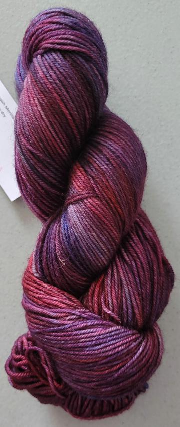 Yarns from Heaven Emerald 23 Nebula with superwash merino wool and Hand Dyed and made in Canada.